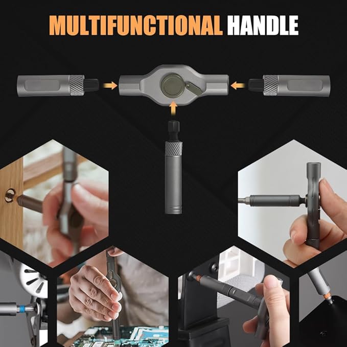 2026 New 42 in 1 Magnetic Screwdriver Set, Compact and Portable Ratchet Screwdriver Set, Multi Bit Magnetic Drive Set with Ratchet Handle and Storage Case DIY Repair Tool Kit (Black)