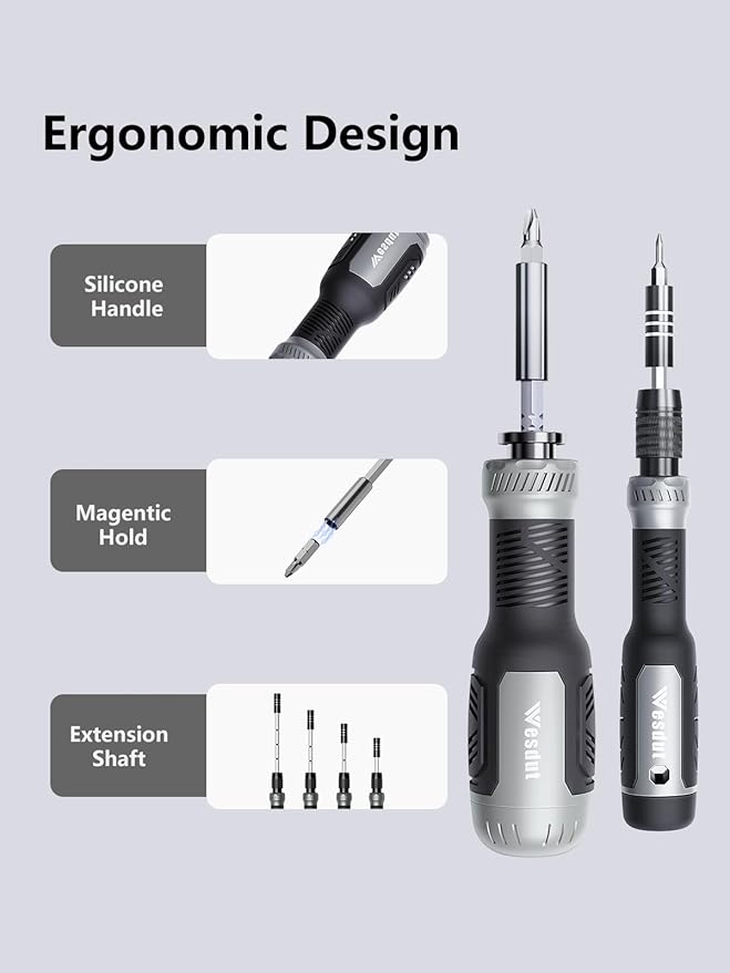 [Super Durable] 77in1 Screwdriver Set, Include 46in1 Precision Screwdriver and 23in1 1/4 Inch Nut Driver, Flat Head, Torx, Hex, Square, Repair Kit, Man Gift Screw Driver