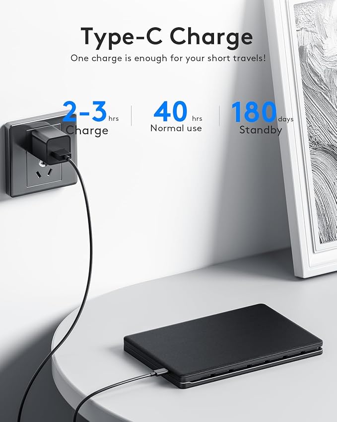 Samsers Bluetooth Foldable Keyboard, Wireless Portable Folding Keyboards, Full-Size Ultra-Slim Rechargeable Connect Up to 3 Devices for iOS Android Windows Phone Tablet and Laptop, Black