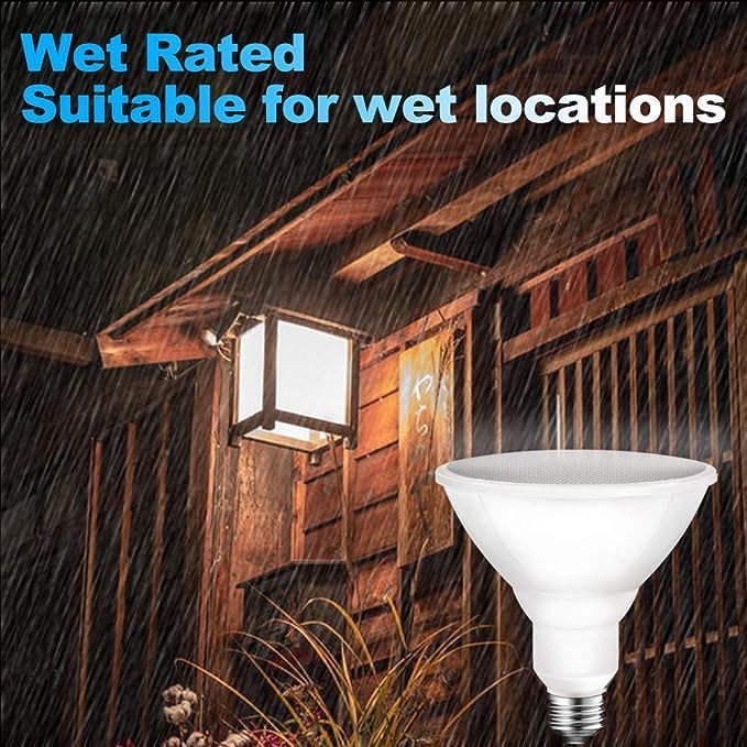 Energetic PAR38 LED Flood Outdoor Light Bulb, 5000K Daylight, 90 Watt Equivalent (11W), Wet Rated, 900LM, E26 Base, Non-Dimmable, 12 Pack