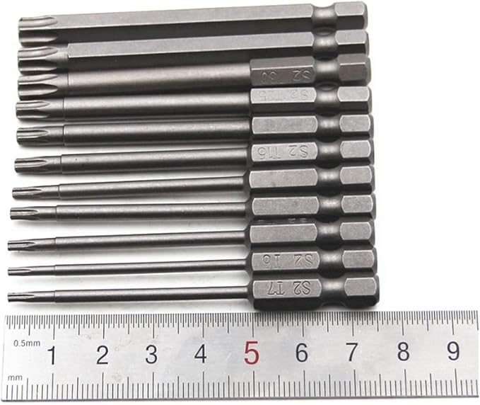 aiyun 11-Piece Shark Vacuum Screwdriver Security Bit Set, S2 Steel Magnetic Security Screwdriver Set 3 Inch Star Driver Bit Set Screwdriver for Shark Vacuum T6-T40 (75mm Length)
