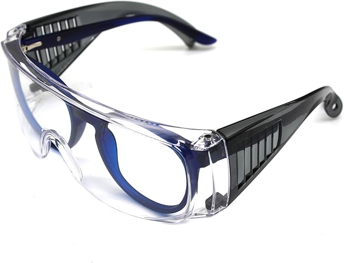 JING LEI Anti Fog Safety Glasses, Safety Goggles Over Eyeglasses, Anti Dust Impact Scratch Resistant Splash Proof Chemical Wrap Around Eye Protection for Lab Nurses Workers Architect Men and Women