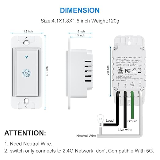 Milfra Smart Switch 3 Gang Alexa Light Switch Smart WiFi Light Switch Compatible with Alexa Google Home and IFTTT, Voice and Remote Control, No Hub Required