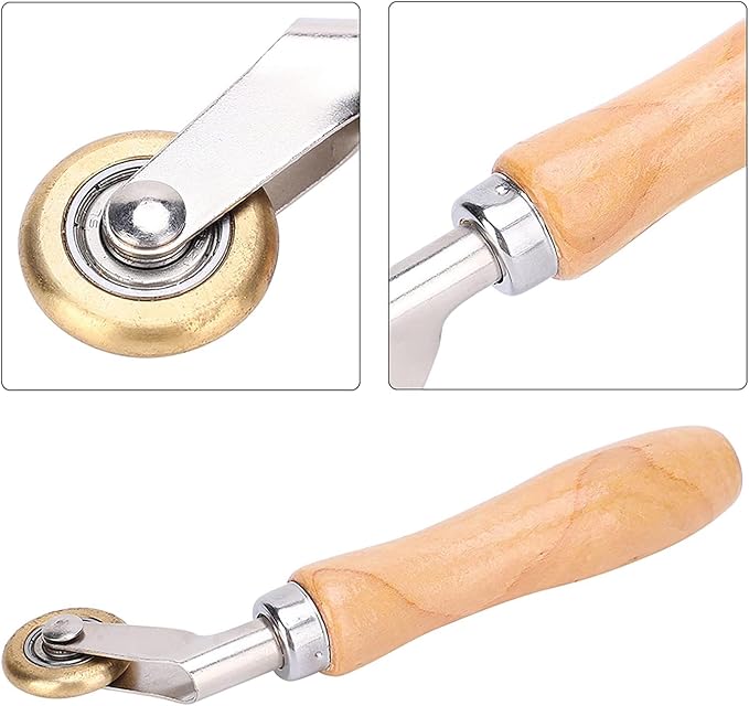 Hot Air Plastic Welder Welding Gun Plastic Repair Welder Kit, 2 Flat Welding Nozzles, 40mm Silicone Seam Roller and Brass Seam Roller