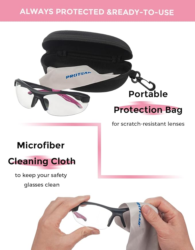 Anti-Fog Safety Glasses Clear Work Goggles Eye Protection for Shooting Sports Eyewear Scratch Resistant Lens