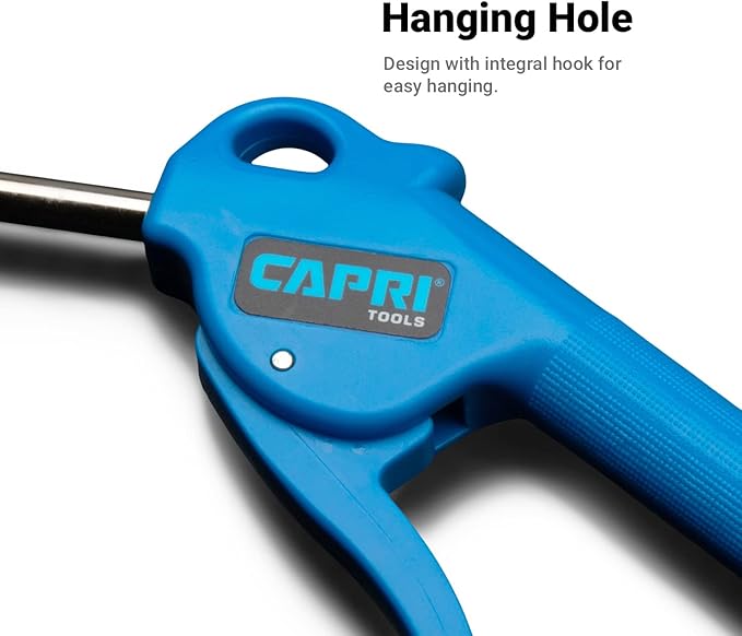 Capri Tools 21072 5-in Air Blow Gun with Rubber Tip, Blue
