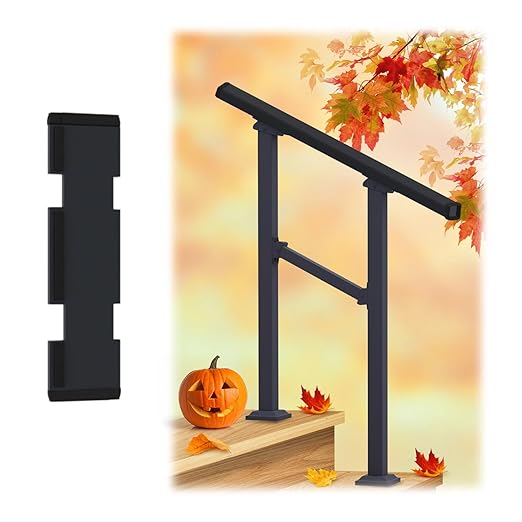 CR Fence & Rail 1 to 2 Step Handrail Sleeve, Top Hand Rails for Outdoor Steps Cover, Heat Protection Cover for Railings for Outdoor Steps & Deck Hand Rail