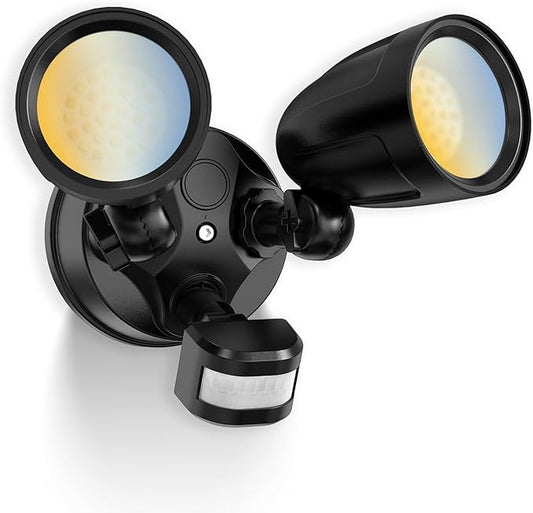 ALUSSO® Motion Sensor Outdoor Lights, 30W 2700LM LED Flood Light Outdoor Metal Heads, 3 Modes(Dusk to Dawn/Auto/On Time) & 3CCT 3000K/4000K/6500K, Waterproof Hardwired Security Light ETL Listed, 1PC