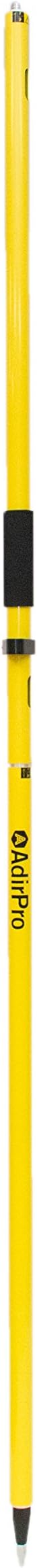 AdirPro Aluminum GPS Rover Rod – 2m 2-Piece Design GPS Pole for Land Surveying & Engineering – RTK GPS/GNSS Accessory – Includes Level Vial & Carrying Case (Yellow)