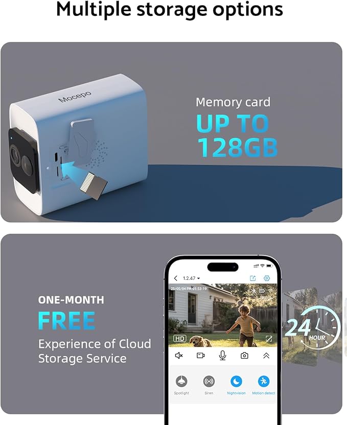 Solar Camera Outdoor Wireless 4MP -2.4G&5G WiFi Security Camera with Integrated Solar Panel, Color Night Vision, Compatible with Alexa