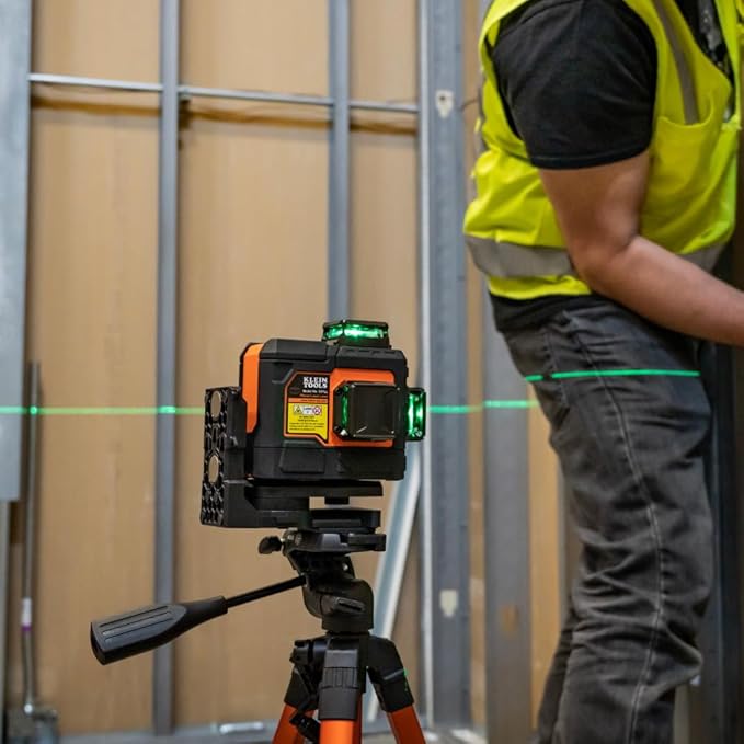 Klein Tools 93PLL Self-Leveling Laser Level with Bright Green 3x360-Degree Planes, Rechargeable Battery, Magnetic Mount