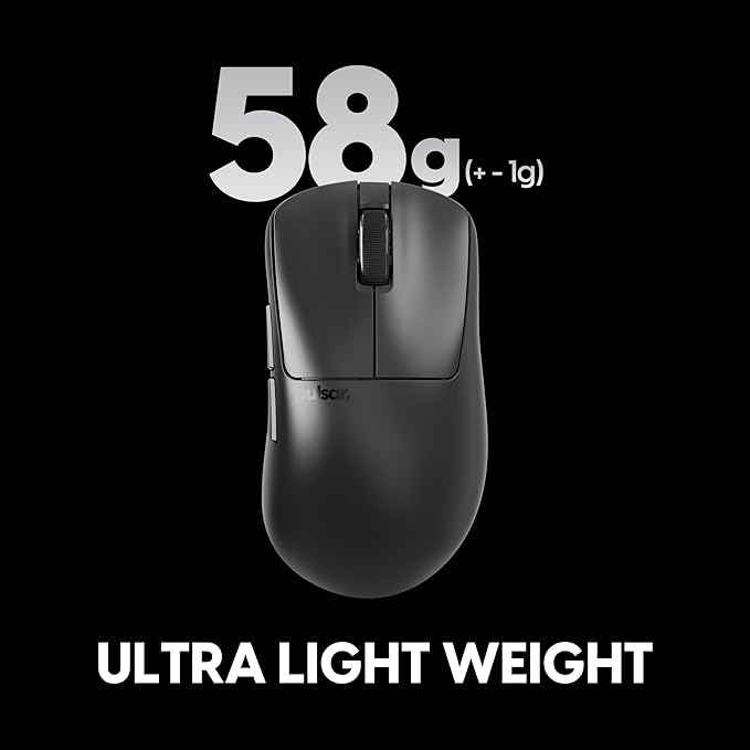 Pulsar Gaming Gears Xlite v4 Wireless Gaming Mouse, Ultra Lightweight 2.04 oz (58g), Ergonomic, Optical Switch, 32000 DPI, 750 IPS, XS-1 Sensor, 8k Compatible (Large, Black)