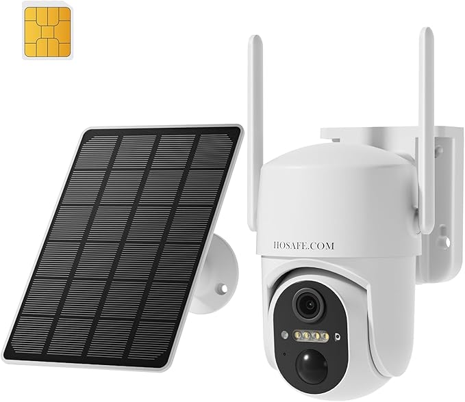 No WiFi Security Cameras Wireless Outdoor, 4G LTE Cellular Security Camera, Solar Camera for Home Security, 360 PTZ, Human Sensor, 2K HD, 2-Way Talk, IP66