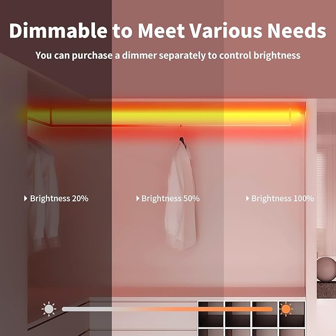 iNextStation 12V Orange LED Strip Lights 16.4FT, Flexible Silicone Neon Rope Light, Waterproof, Cuttable, Dimmable & Linkable, for Cabinet, Ceiling, Wall, Bedroom, Kitchen, Garage (No Adapter)