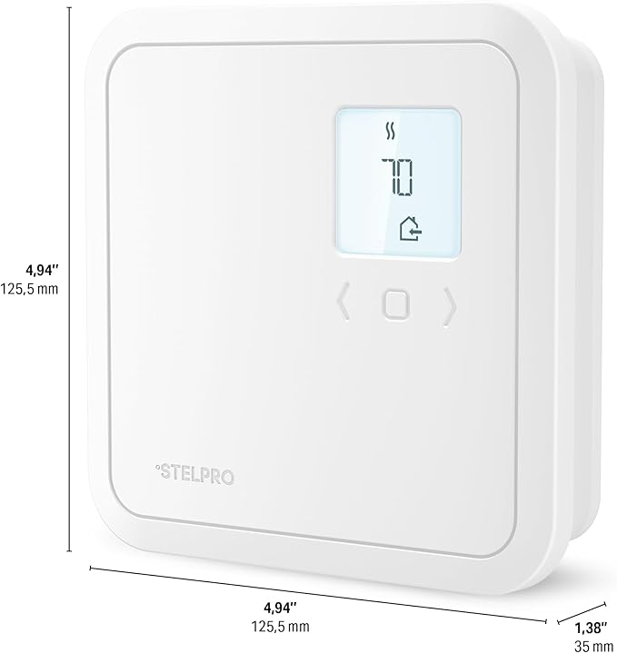 Programmable Electronic Thermostat for Baseboards and Convectors, Accurate Temperature Control, Energy Efficient - 4000W/240V - White (ST402P - 4000W)
