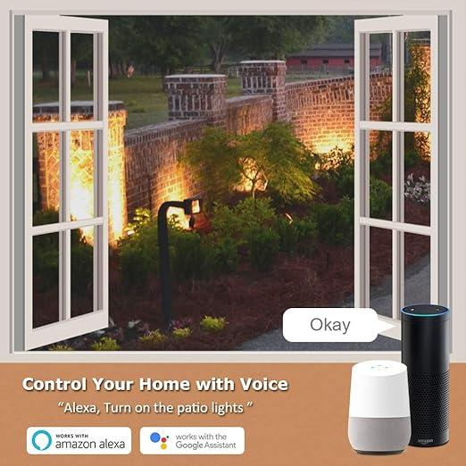 Outdoor Smart Plug Waterproof, TESSAN WiFi Smart Outlet Switch with 3 Individual Sockets Compatible with Alexa Google Home, Remote Control and Timer Function, 2.4GHz Wi-Fi Only