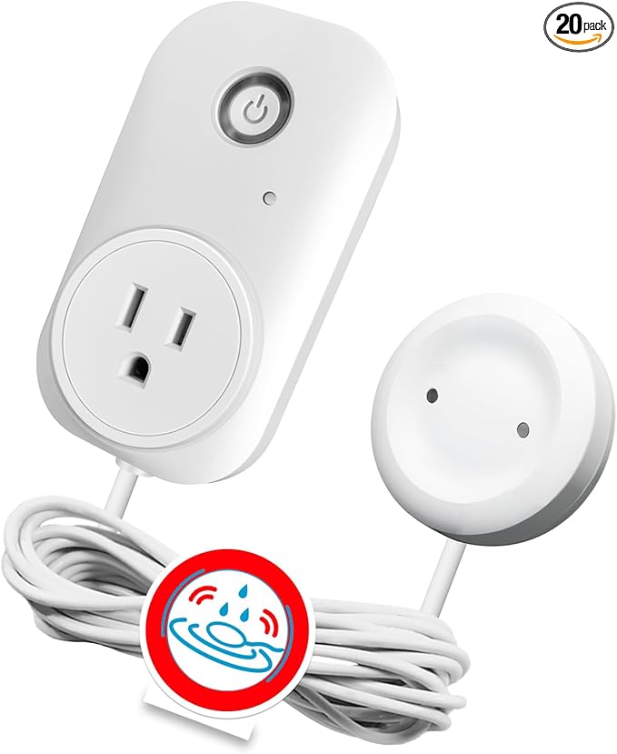 Smart Leak Detection Sensor - Water Leak Alarm with Real-Time Alerts for Home, Office & Basement Protection