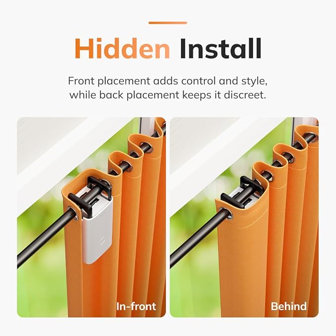 RYSE SmartCurtain | Motorized Curtain | Turn Your Current Curtains into Electric, Automated Drapes | Smart Home Smart Curtains Motorized Window Curtains | Phone App Enabled