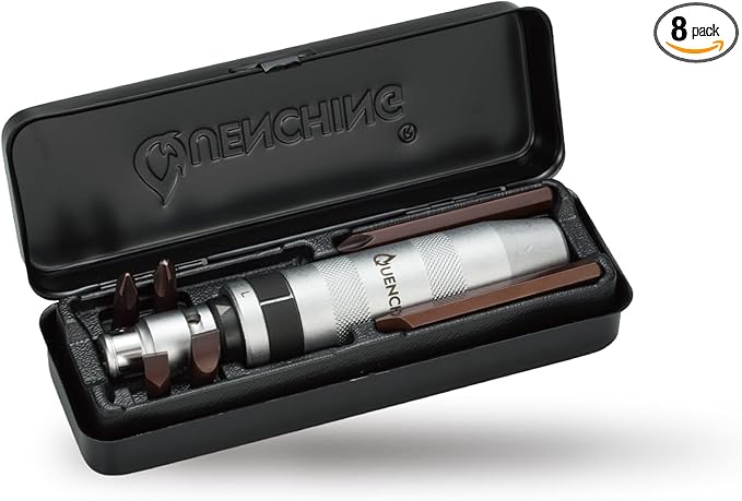 8-Pcs 1/2 Inch Drive Impact Driver Set, CR-V Extractor, Hand Manual Reversible Impact Screwdriver, 5/16 Inch Bit Adapter with S2 Steel Bits for Rusted Fasteners or Frozen Bolts