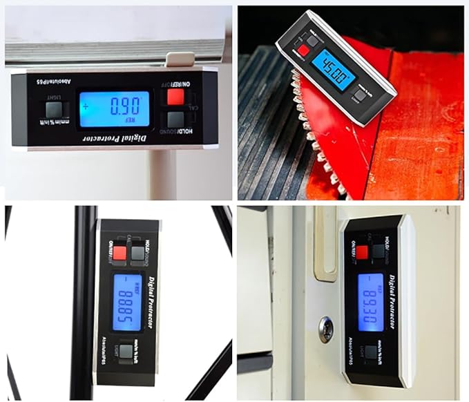 Black V-Groove Digital Angle Finder with Backlight Display - High-Precision IP65 Waterproof Magnetic Tool（ACE-QJQ）