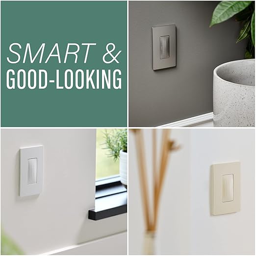 Legrand Radiant WNRH15KITNI Smart Switch with Netatmo Starter Kit, Tamper Resistant, Compatible with Alexa, Google Assistant & Apple HomeKit, Nickel (1 Count)