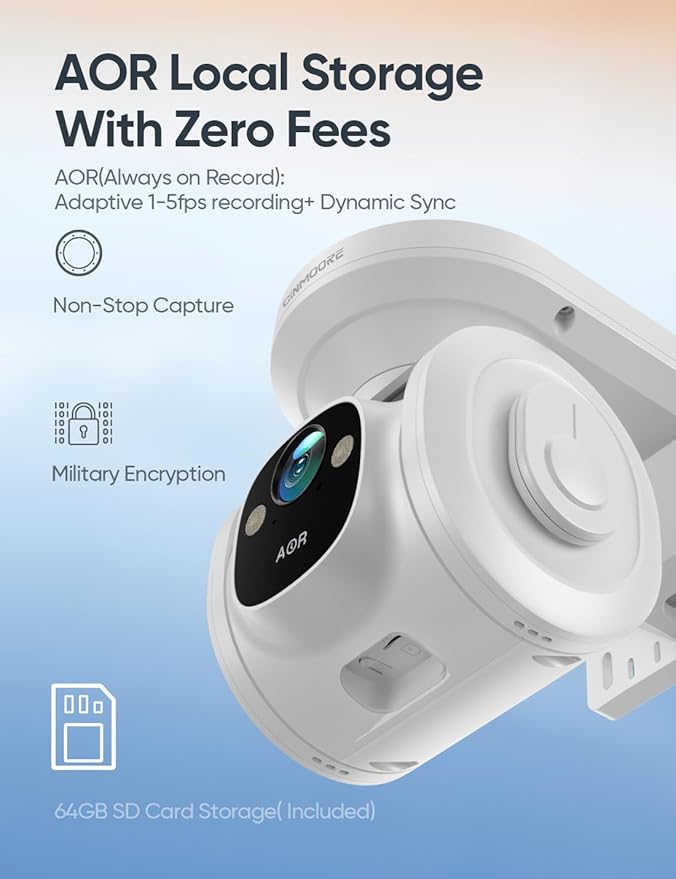 4G LTE Cellular Security Cameras Wireless Outdoor, 2.5K No WiFi Solar Powered Surveillance Camera for Home Security, PTZ AI Tracking Color Night Vision, SIM/64GB SD Card, Coldproof, AOR 24/7 Recording