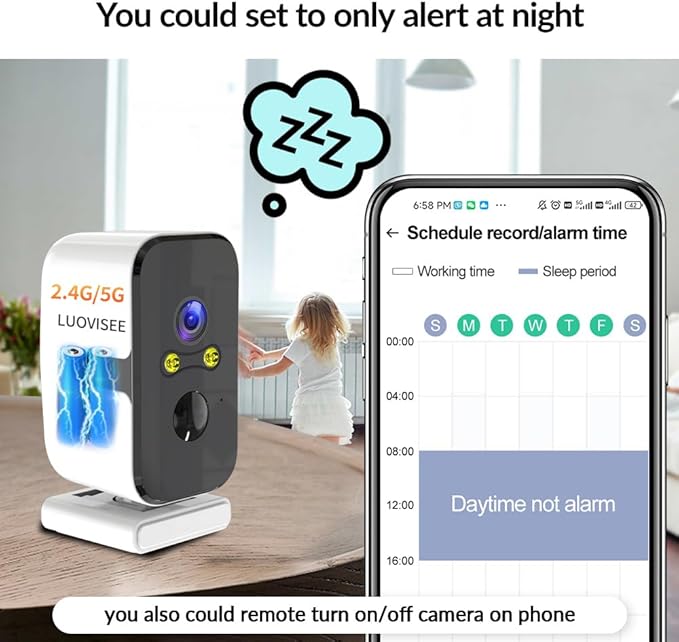 Security Cameras Wireless Outdoor, 2.4G/5G WIFI Magnetic Battery Powered Indoor Cameras for Home Security with Motion Detection,Spotlight Color Night Vision,PIR Siren,SD/Cloud Storage,Work With Alexa.