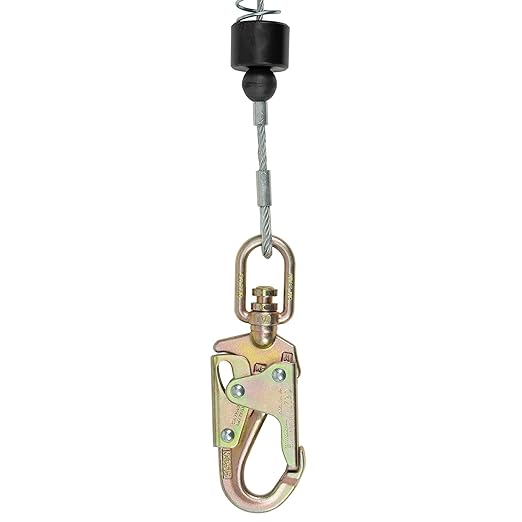 Peakworks Fall Protection Leading Edge Self Retracting Device (SRD) - 26 ft Single Leg Cable with Swivel Snap Hook - Certified ANSI Z359.14-2021 Class 2 LE SRD (Available in Multiple Lengths & Styles)