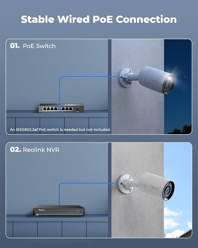 REOLINK 12MP PoE IP Camera Outdoor, Bullet Surveillance Cameras for Home Security, Smart Human/Vehicle/Pet Detection, 700lm Color Night Vision, Two Way Talk, Up to 512GB microSD Card, RLC-1212A