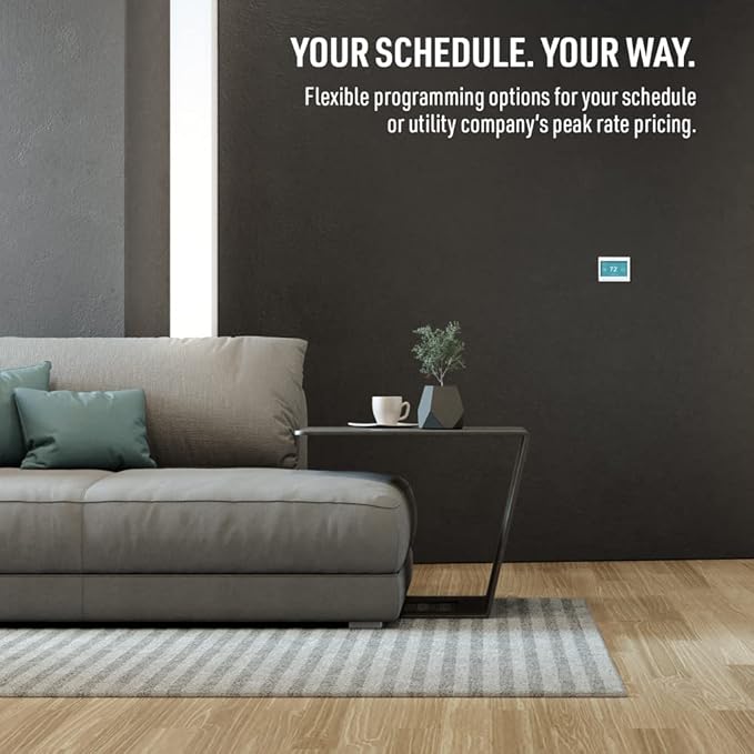 Honeywell Home Smart Color Wi-Fi Programmable Touch Screen Thermostat, Energy Star, Alexa Ready, White - C-Wire Required, Not Compatible with Line Volt Heating, RTH9600WF