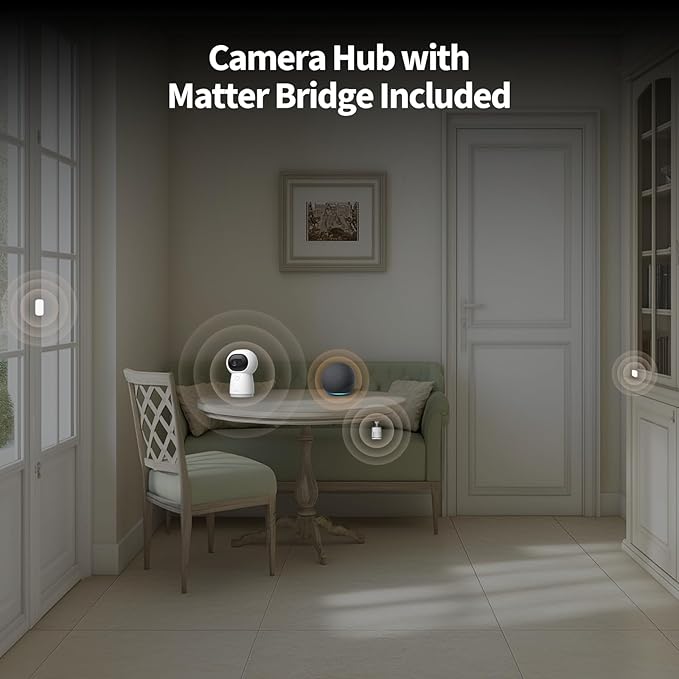 Aqara Camera Protect Kit Y100-4 Piece Wireless Home Security System with 2K Camera Hub G3, 3 Smart Sensors, HomeGuardian, Local Automation & 24/7 Alerts, Supports HomeKit, Google Home, Alexa