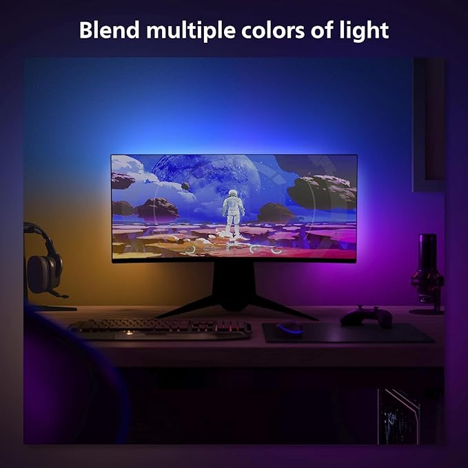 Philips Hue 32-34" PC Monitor Smart LED Light Strip- White and Color Ambiance- Requires Hue Bridge- 1 Pack- Control with Hue App- Works with Alexa, Google Assistant and Apple HomeKit