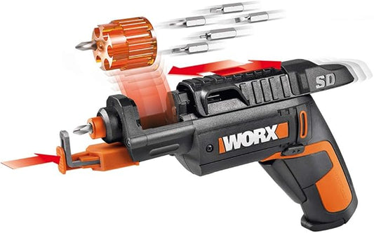 Worx 4V Electric Screwdriver, Rechargeable Cordless Power Screwdriver Set with 6 Bits, Screw Holder, Charger - WX255L