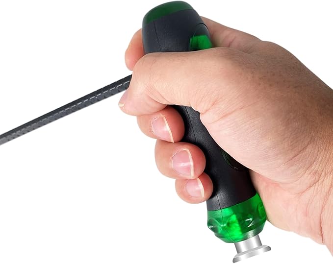 Yalin 3-Piece Ratchet Telescopic Screwdriver, Double-Head Magnetic Ratcheting Screw Driver, Adjustable Rod Length, The Tip of the Rod are Slotted and Phillips, Industrial Strength, Easy to Load