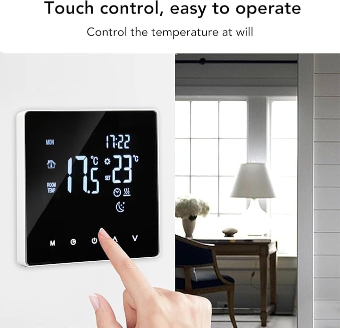 Floor Heating Thermostat 16A 4400W Intelligent Programmable Thermostat Digital Home Heating Temperature Controllerfor Radiant Underfloor Heating