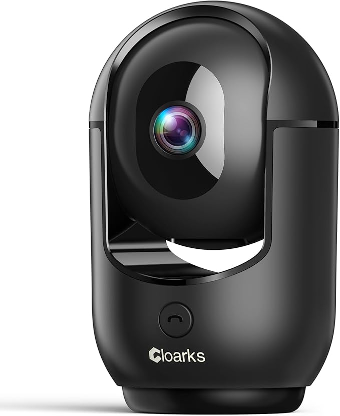 2K Pan/Tilt Security Camera, WiFi Indoor Cameras for Home Security with AI Motion Detection, Baby/Pet Camera with Phone App, 2-Way Audio, 24/7, Siren, TF/Cloud Storage, Black