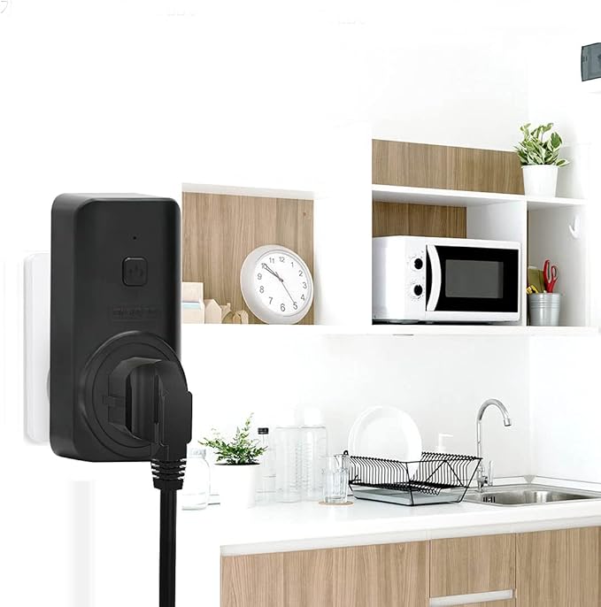 DIGITEN Wireless Thermostat Plug-in Temperature Controller Outlet Remote Control Built in Temp Sensor Thermometer Heating Cooling Mode for Fan Heater Greenhouse Home Brew Reptile, Black