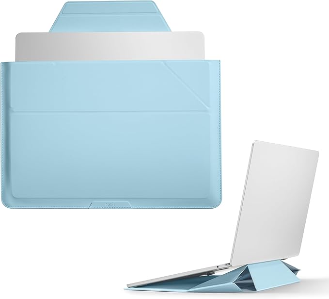 MOFT Laptop Carry Sleeve, 2-in-1 Laptop Bag & Stand for 14" MacBook Air/Pro & Dell/HP/Lenovo/Asus, Stylish Slim Computer Sleeve Bag with Expandable Storage for Computer Accessories, Soothing Mist