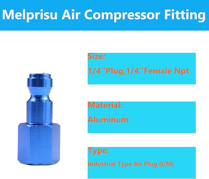 Type C Air Fittings Connect Automotive Air Plug & Coupler Set 14PCS Air Hose Fittings for Air Compressor Fittings Kit Aluminum T/Auto Air Fitting Set
