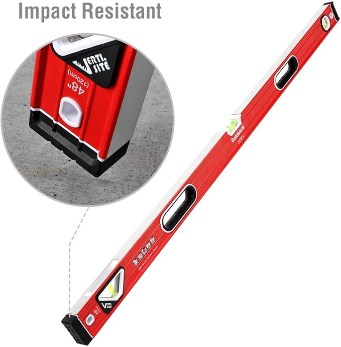 Goldblatt 48in. Double View Vertical Site I-box Spirit Level
