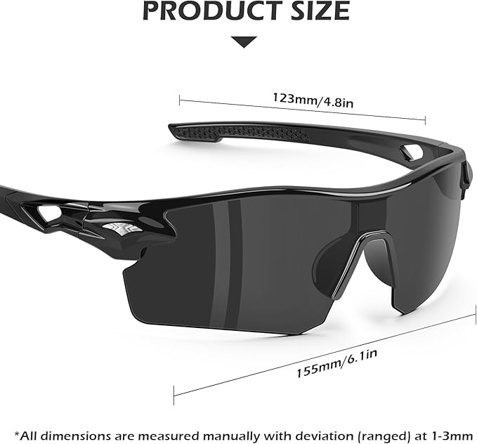 OXG 6 Pack Safety Glasses, Scratch Resistant Wraparound Lenses ANSI Z87.1 Protective Eyewear for Unisex