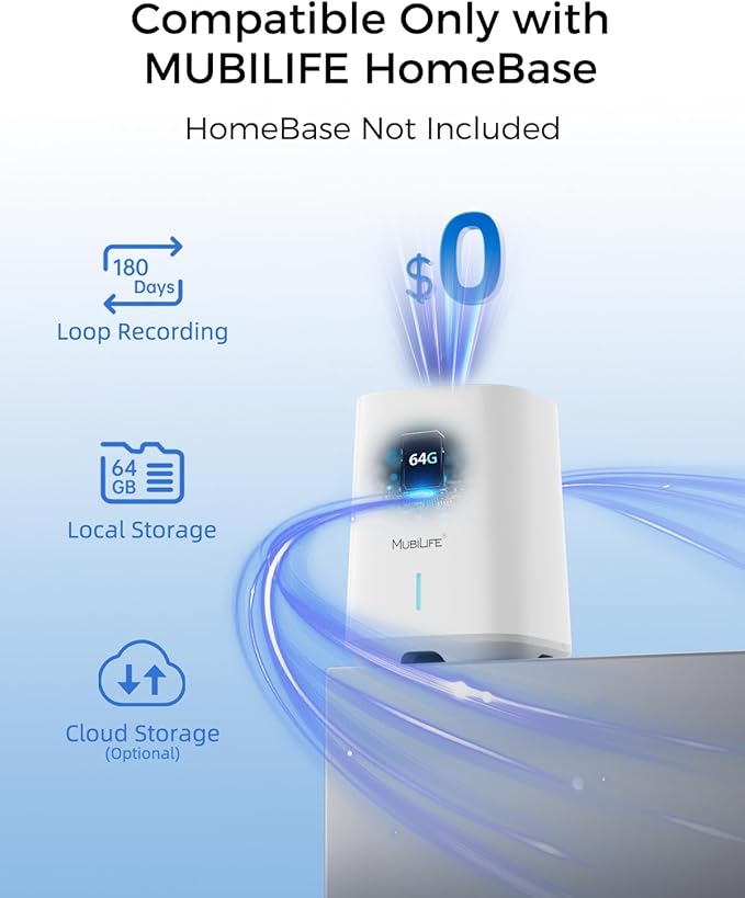 Security Cameras Outdoor Wireless, Add-On Cameras Must Be Connected to Homebase and Cannot Be Used Independently; Homebase Supports Simultaneous Connection of Up to 8 Cameras,4K/Home Security