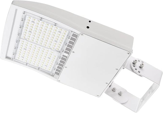 480V 150W LED Parking Lot Light, 5000K 21000LM(140lm/w) LED Shoebox Area Light - Yoke Mount, Dimmable Commercial Street Lighting, Surge Protection Built-in, AC277-480V UL DLC Listed