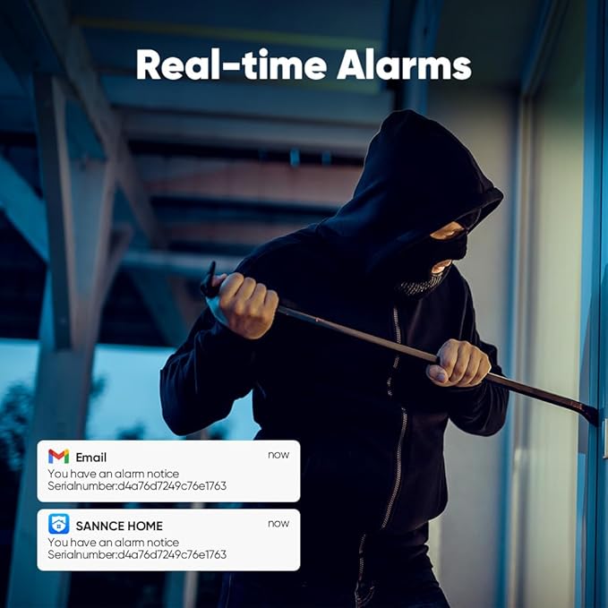 SANNCE 1080P Wired Security Camera System, CCTV 8 Channel 5-in-1 DVR with 1TB Hard Drive and 8Pcs Outdoor Day/Night Surveillance Cameras, Easy Remote Access, Motion Detection, 100ft Night Vision