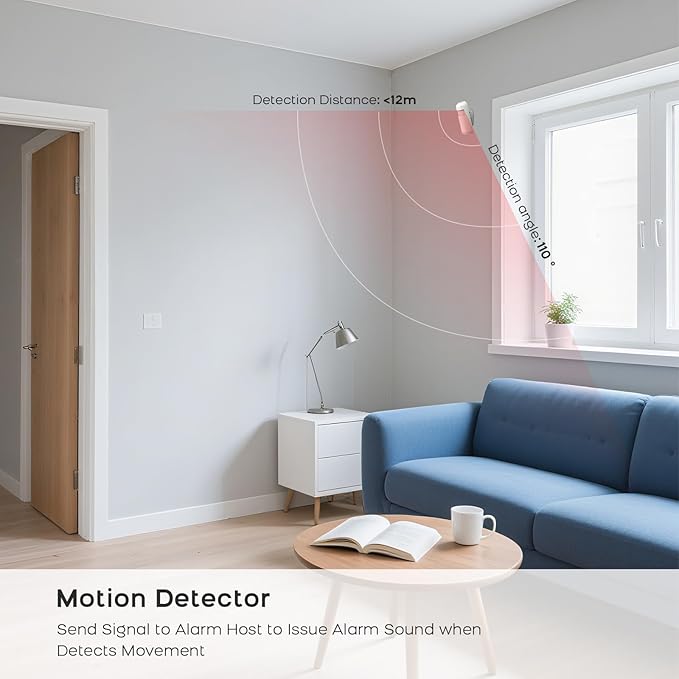 Wireless Home Security System, 17-Piece Kit, Outdoor Camera, Phone APP Alert, Door Sensor, Siren, Remote, Motion Detector, Compatible with Alexa (103-D-T53)