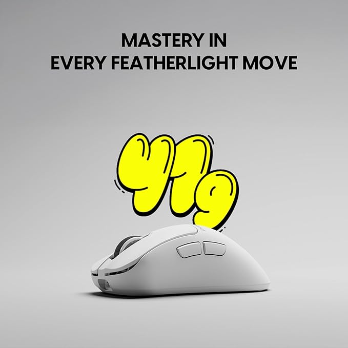 Pulsar Gaming Gears Xlite Crazylight Wireless Gaming Mouse, Ultra Lightweight 1.45 oz (41g), Optical Switch, 32000 DPI, 750 IPS, XS-1 Sensor, 8k Compatible (Uyuni White)