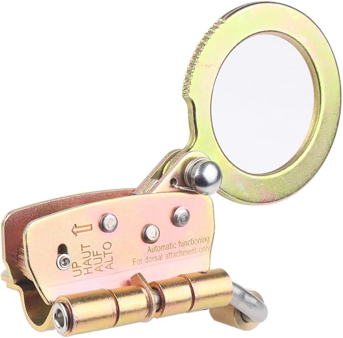 Fall Protection Rope Grab with Anti-Panic Feature, Auto-Trail Double Locking Rope Grabs Fall Arrester, Used with 5/8” Lifeline Rope, for Construction, Climbing, Comply to ANSI/OSHA