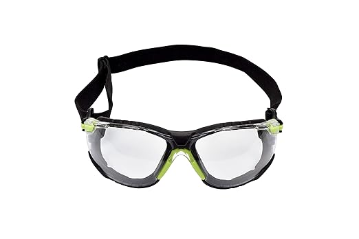 3M Solus 27362-case Protective Eyewear 1000 Series S1201SGAF-SKT, Scotchgard Anti-Fog Lens, 5" Height, 2" Wide, 10" Length, Polycarbonate/Plastic, One Size Fits Most, Green/Black/Clear (Pack of 20)