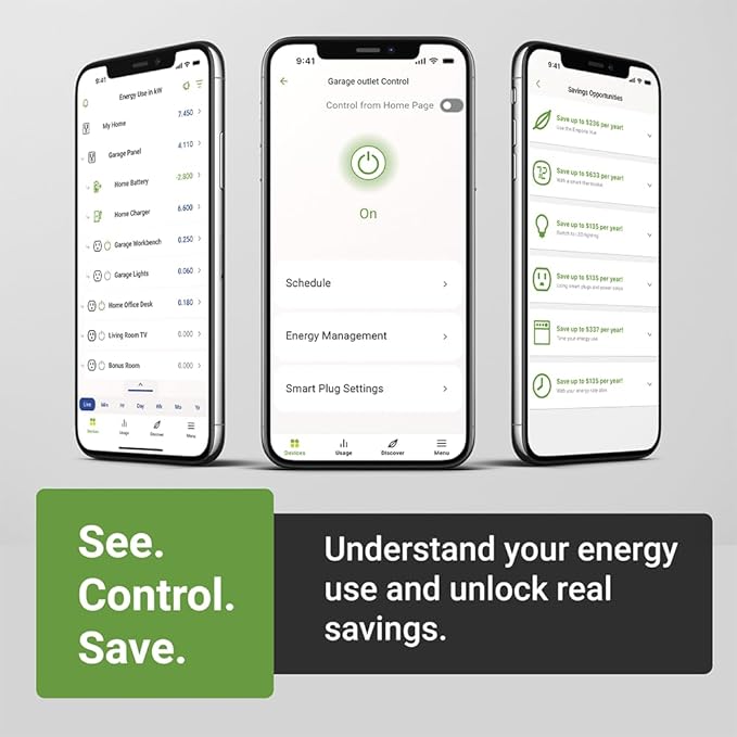Emporia Energy Monitor with 16 Sensors + 4 Smart Plugs Super Bundle - Whole Home Electricity Usage Tracking & Real-Time Control - Supports Solar Net Metering - Works with iOS, Android, Alexa