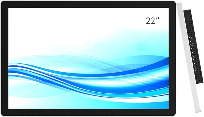 GreenTouch 22 Inch Open-Frame Touchscreen LCD Monitor - Capacitive PCAP Multi Touch -1680x1050-16:10-Black and Silver Bezel